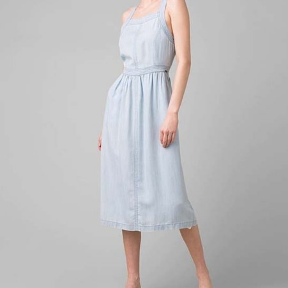NWT prAna Vintage Blue Sun Drifter Fit&Flare Dress